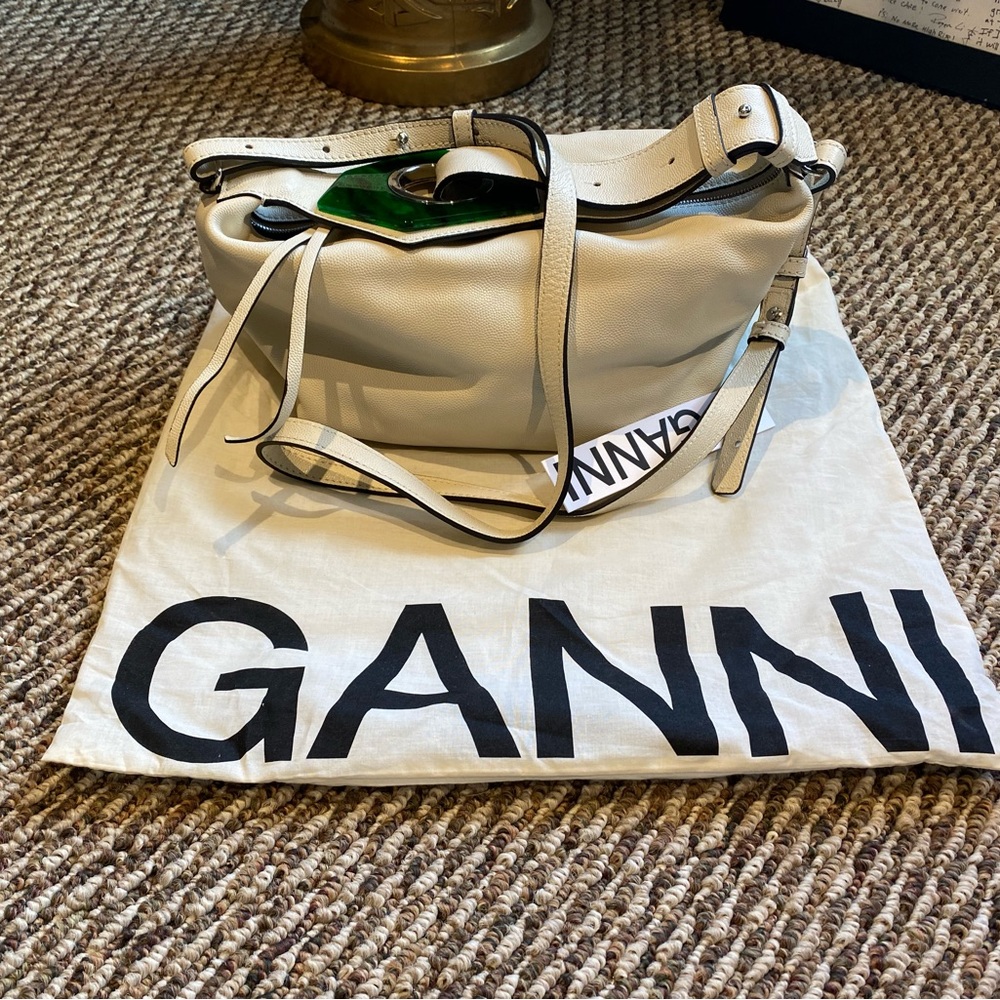NWT GANNI Powder Leather Handbag